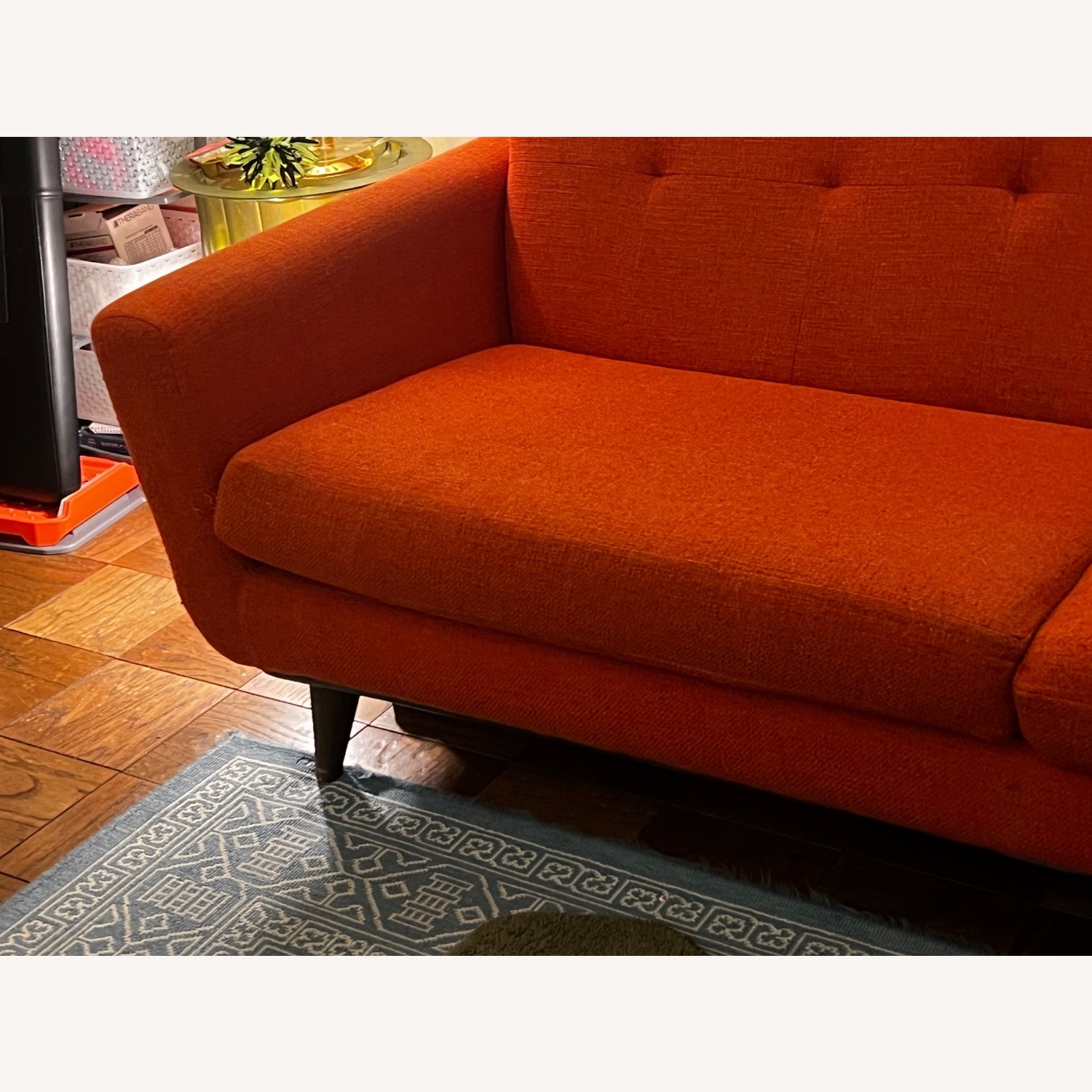 Joybird Hughes Orange Fabric 3+ Seater Sofa - image-6