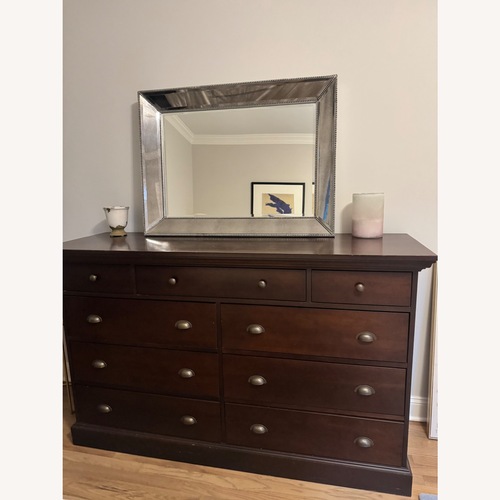 Used Handsome Solid Oak Dresser 66 L x 21 x 41 for sale on AptDeco