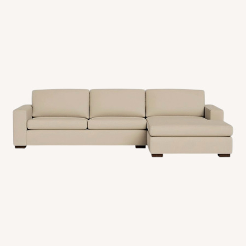 Used Albany Park Barton Natural Fabric 2 Piece Sectional for sale on AptDeco