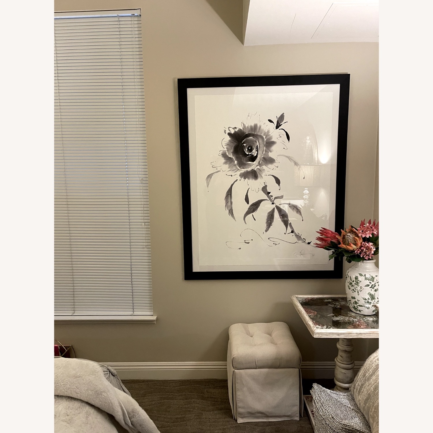Crate & Barrel  Study in Ink - Rose Print - image-2