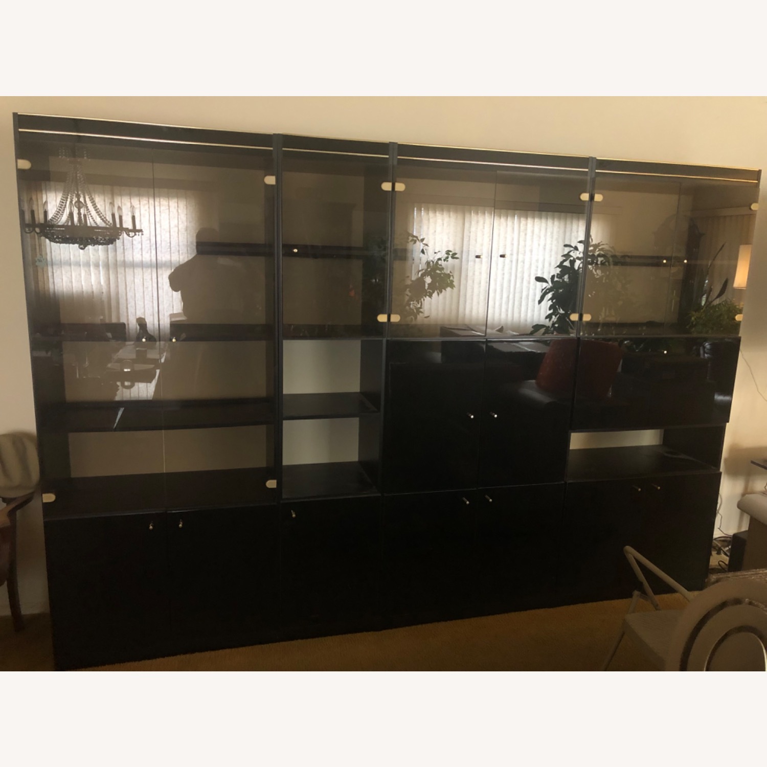 Empire Black Lacquer Wall Unit - image-1