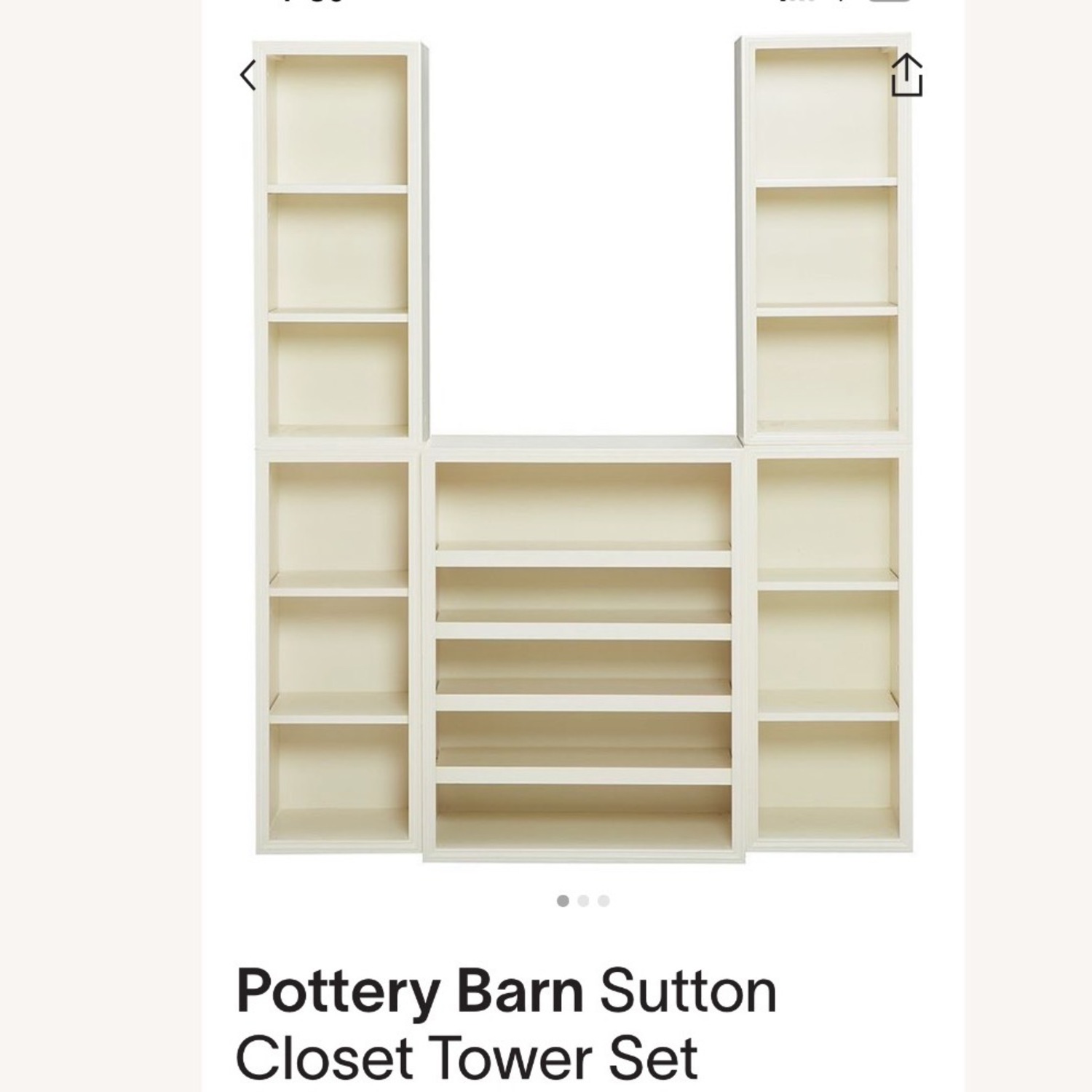 Pottery Barn Sutton Closet Tower /Island Set - image-4