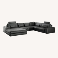 Los Angeles Modern Leather U-Chaise Sectional