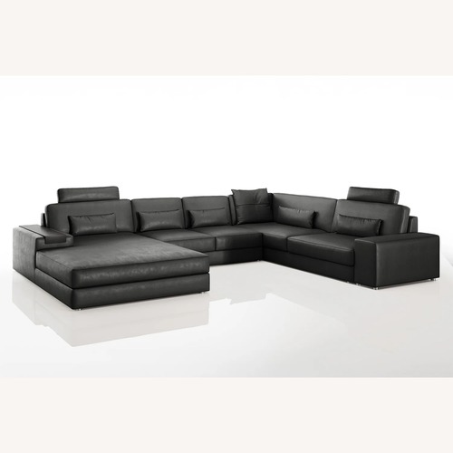 Used Los Angeles Modern Leather U-Chaise Sectional for sale on AptDeco