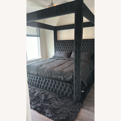 Used Black King Bed for sale on AptDeco