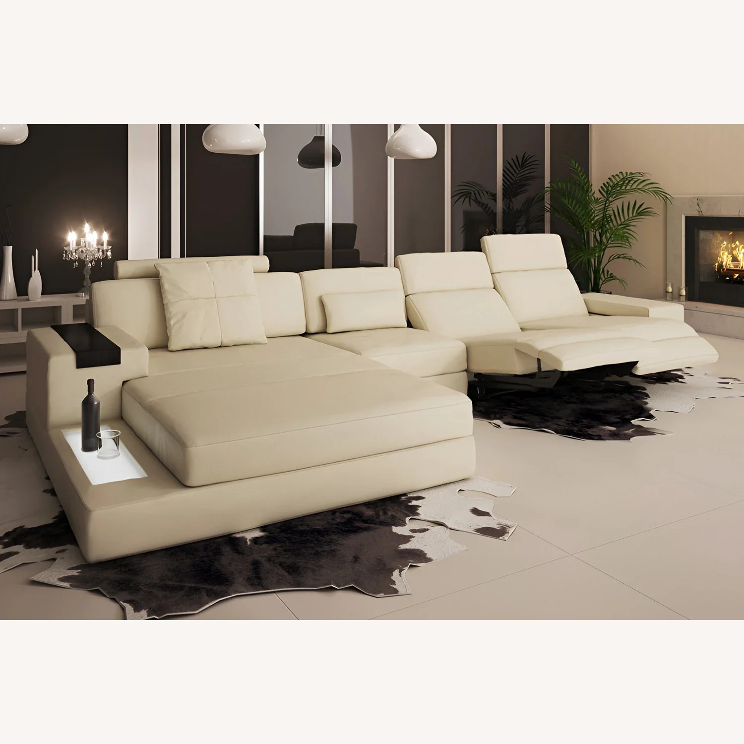 Los Angeles III-LG Leather (Sleeper + Recliner) - image-2