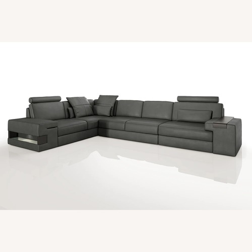 Used Los Angeles II Leather L-Sectional + 3 Recliners for sale on AptDeco