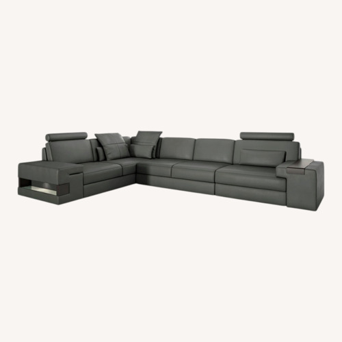 Used Los Angeles II Leather L-Sectional + 3 Recliners for sale on AptDeco