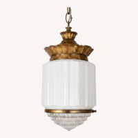 Vintage/Antique White Glass Ceiling Lamp