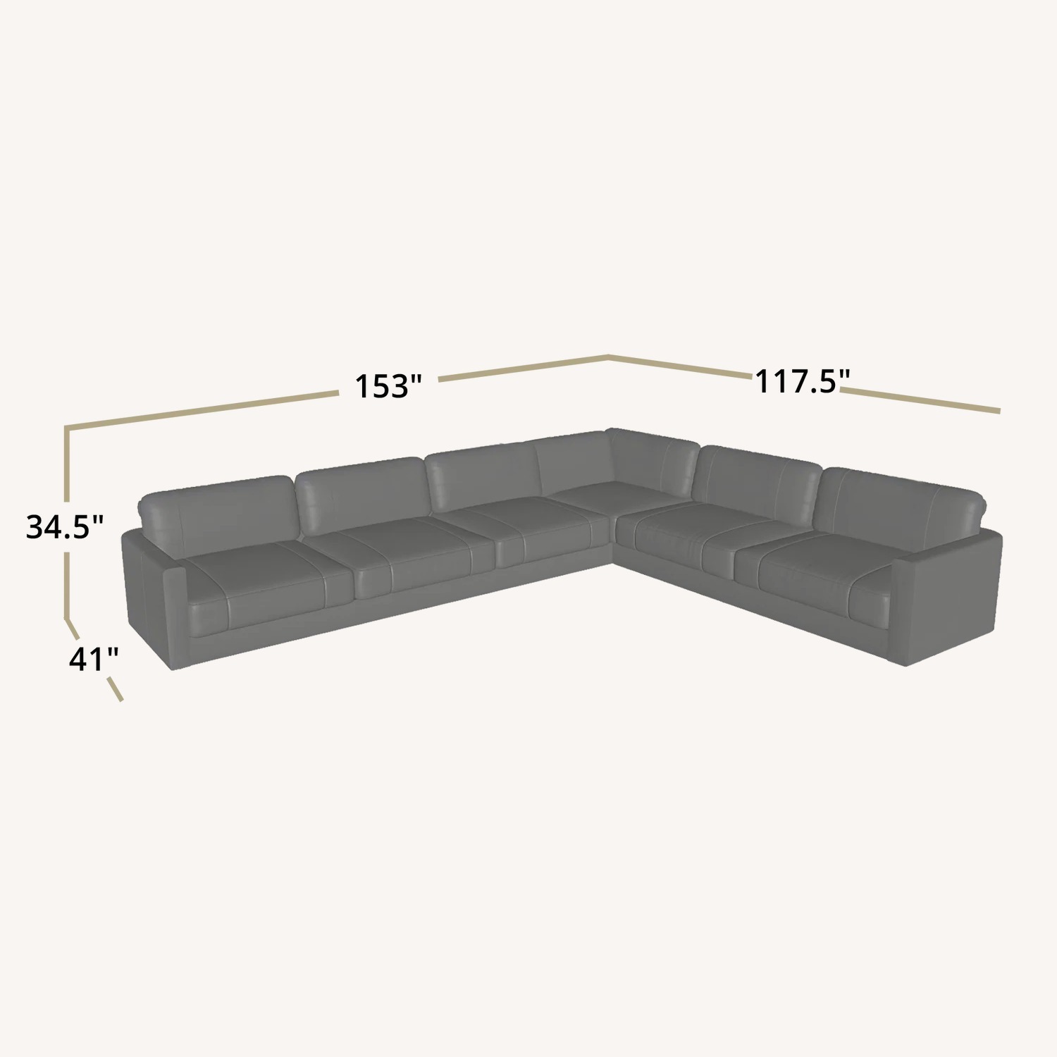Texas LG Leather L-Sectional Large + Ottoman - image-5