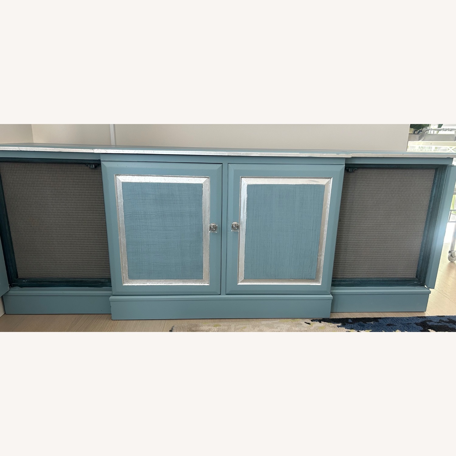Blue Vintage Media Stereo Cabinet - image-5