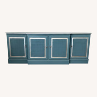 Blue Vintage Media Stereo Cabinet