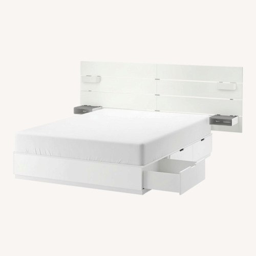 Used IKEA Nordli Queen Size Bed With Storage for sale on AptDeco