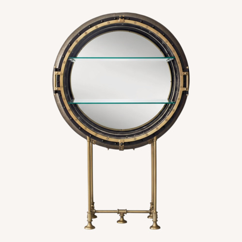 Used Restoration Hardware Porthole Bar Cabinet for sale on AptDeco