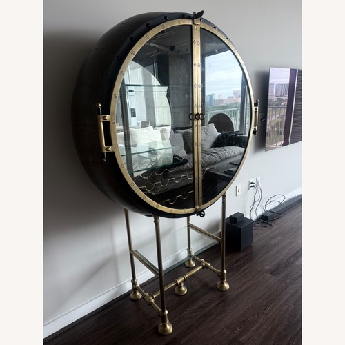 Used Restoration Hardware Porthole Bar Cabinet for sale on AptDeco