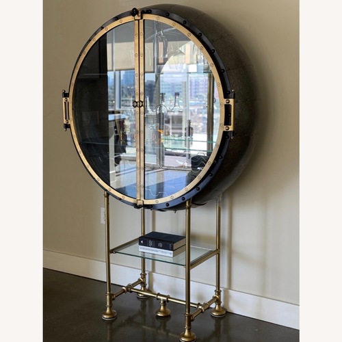 Used Restoration Hardware Porthole Bar Cabinet for sale on AptDeco