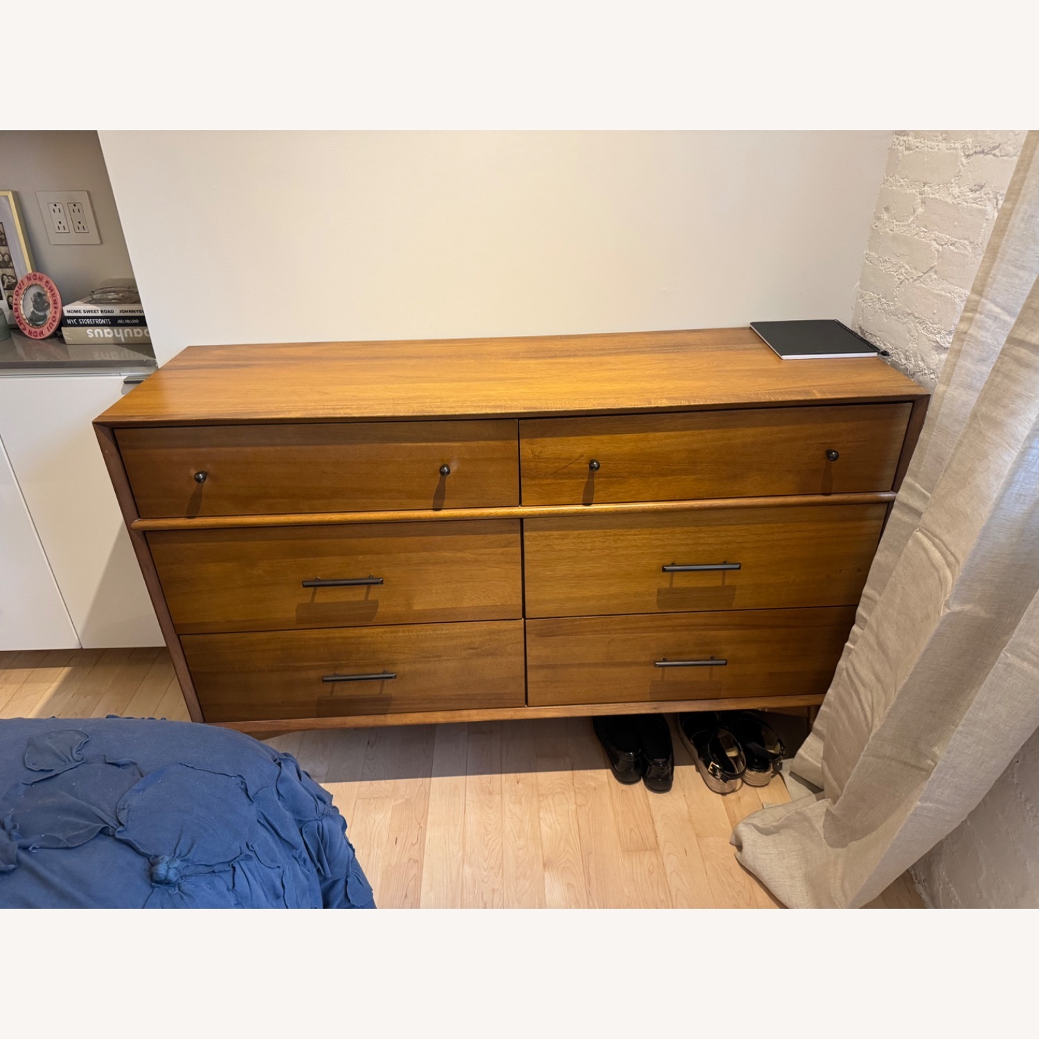 West Elm Mid Century Light Brown Wood Dresser - image-1