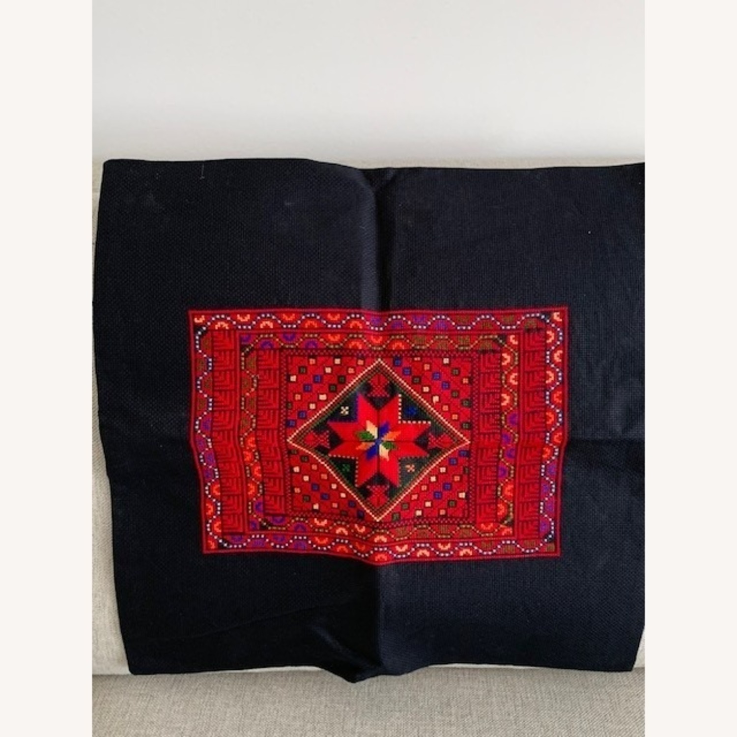 Embroidered Decorative Pillow Cover - image-1