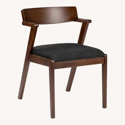 Used Article Zola Dark Brown Wood Dining Chairs for sale on AptDeco