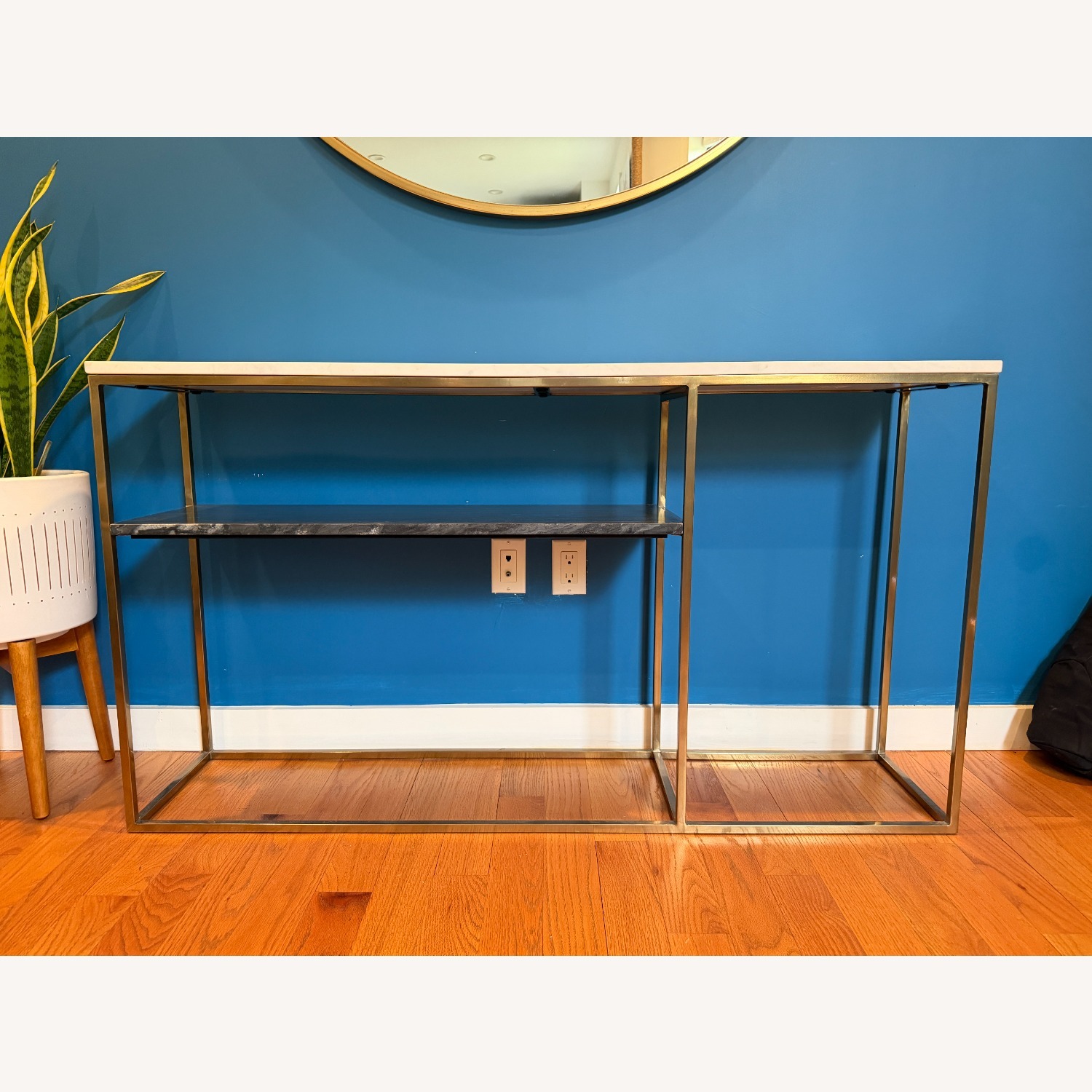 CB2 2-Tone White Marble Sideboard - image-5