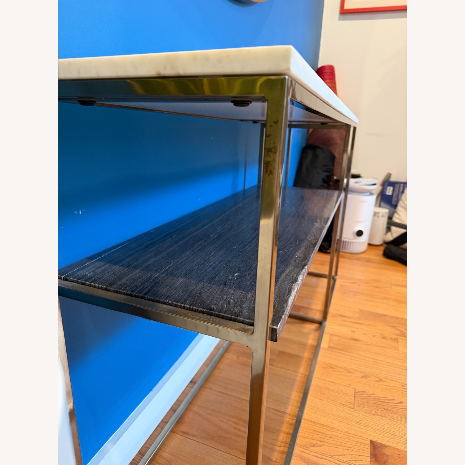 CB2 2-Tone White Marble Sideboard - image-3