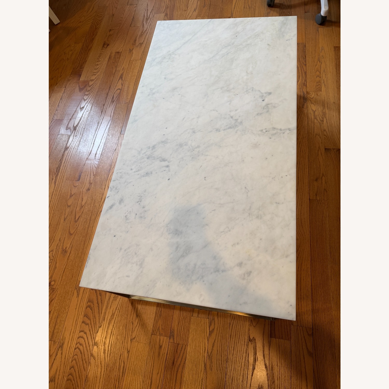 CB2 Two Tone White Marble Coffee Table - image-1