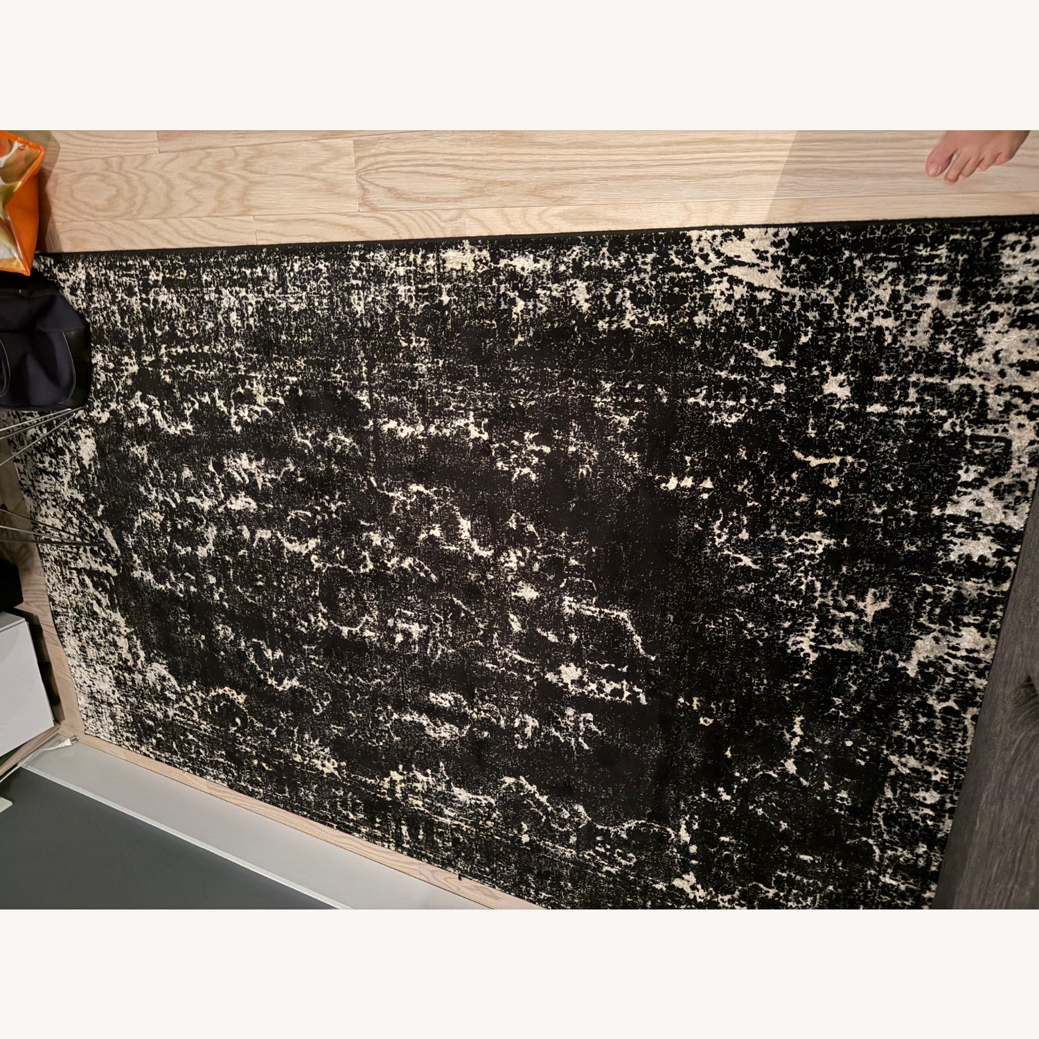 Vintage Persian Rug in Black/Ecru - image-2