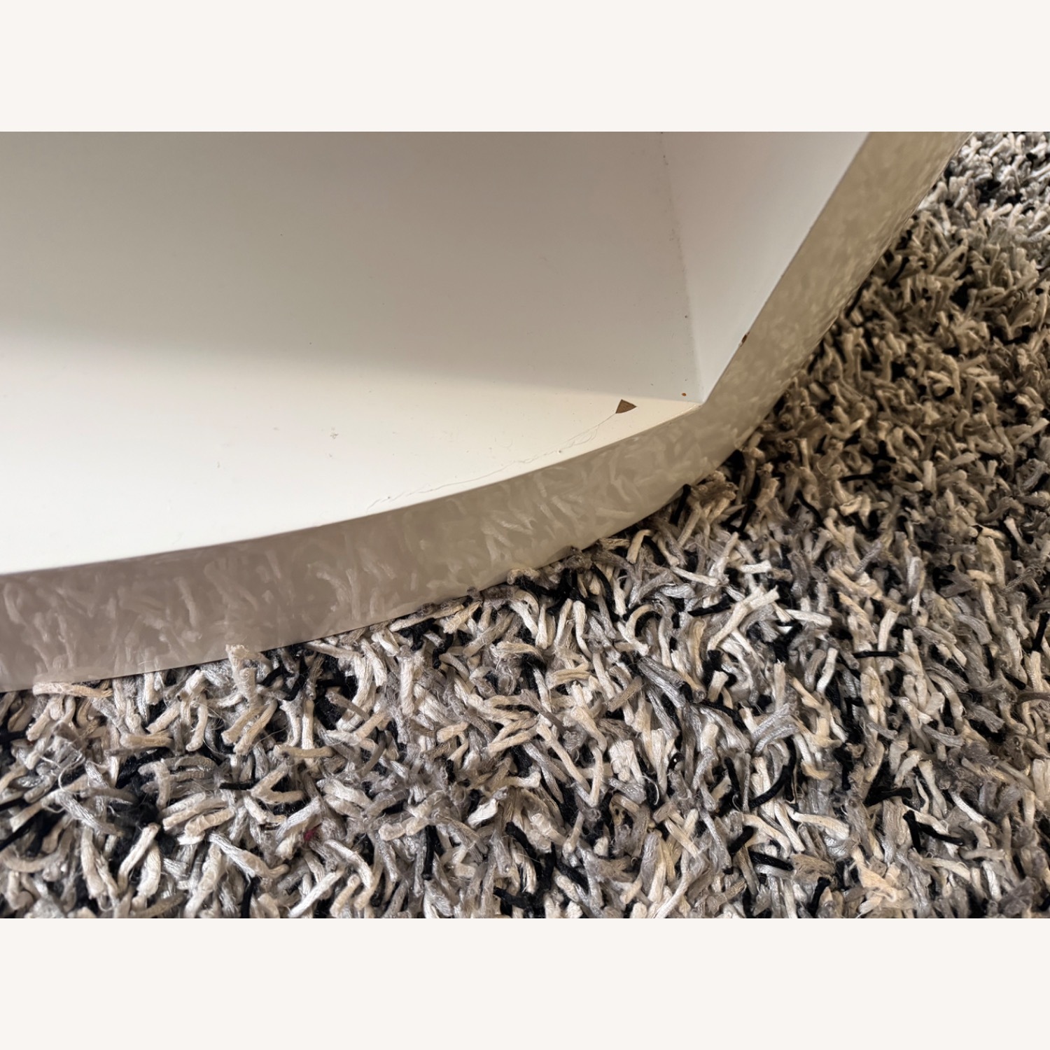 White Wood Round Retro Style Coffee Table - image-8