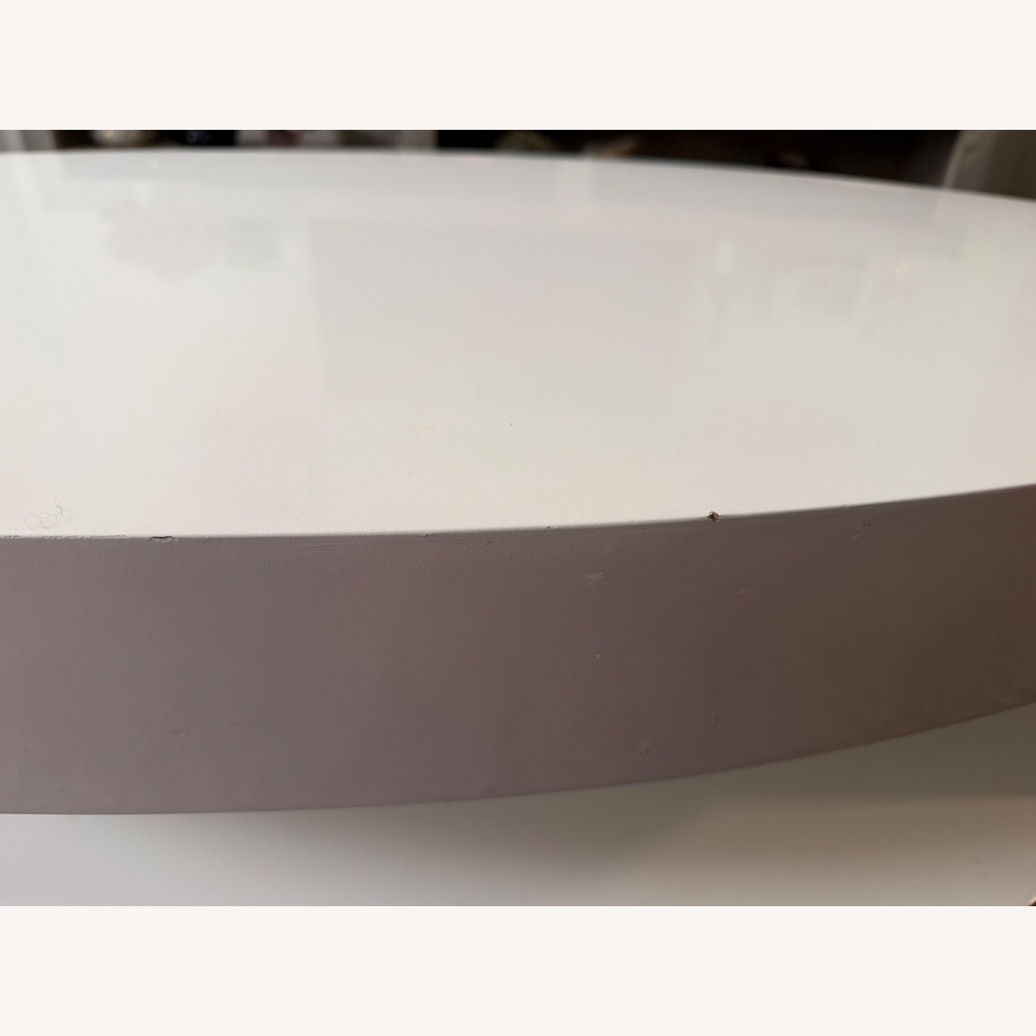 White Wood Round Retro Style Coffee Table - image-10