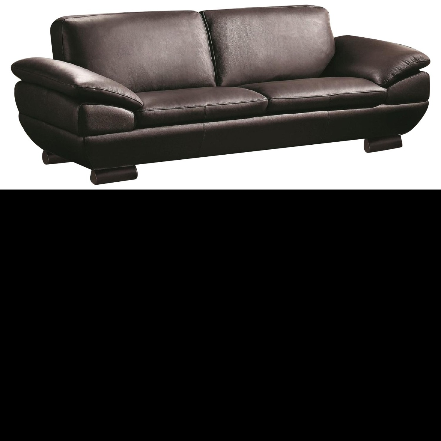 Modern Sofa in Dark Brown Top Grain Leather  - image-5