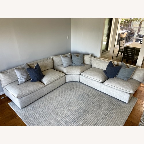 Used Crate & Barrel Natural Fabric 3+ Piece Sectional for sale on AptDeco
