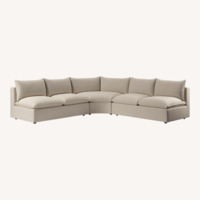 Crate & Barrel Natural Fabric 3+ Piece Sectional