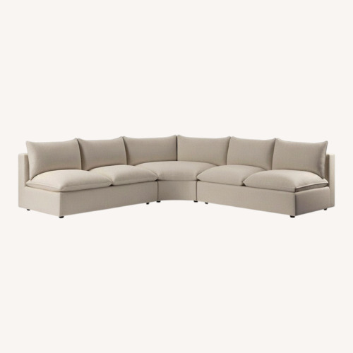 Used Crate & Barrel Natural Fabric 3+ Piece Sectional for sale on AptDeco
