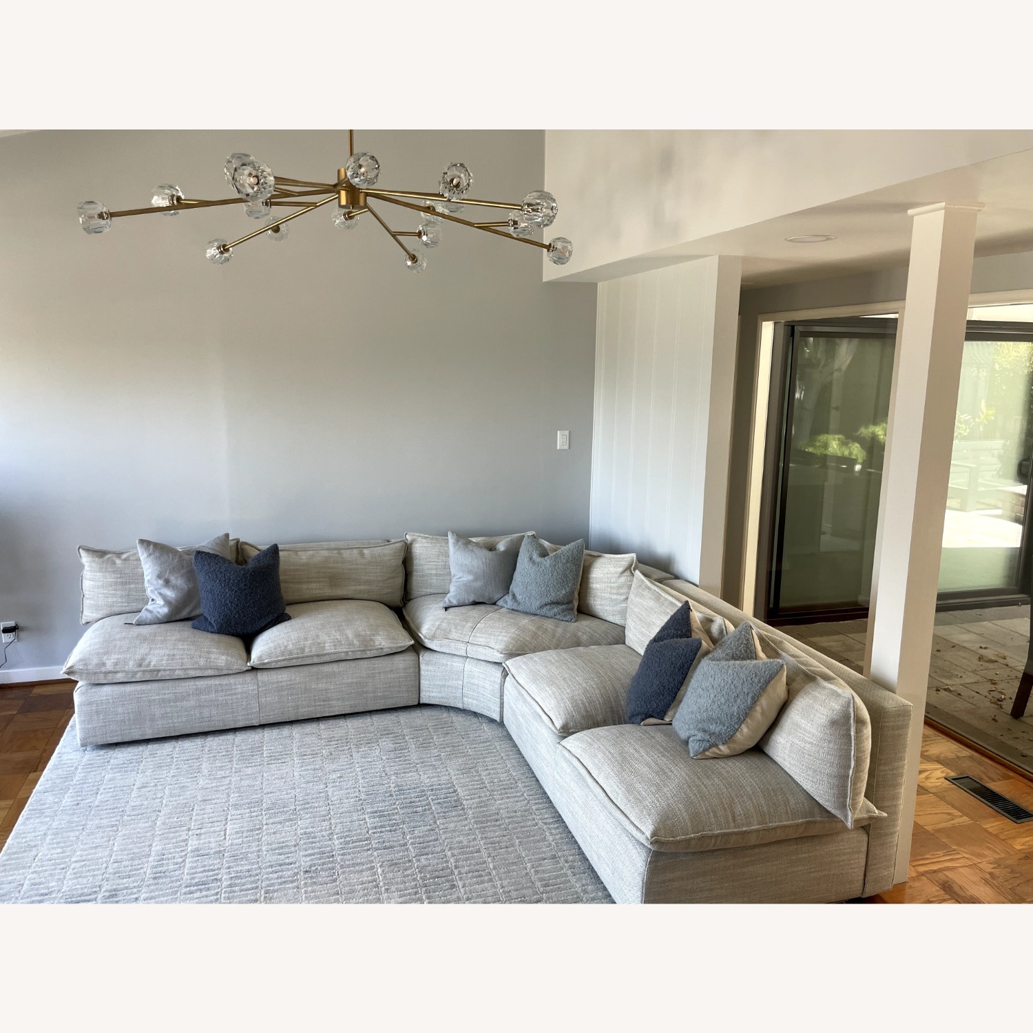 Crate & Barrel Natural Fabric 3+ Piece Sectional - image-2