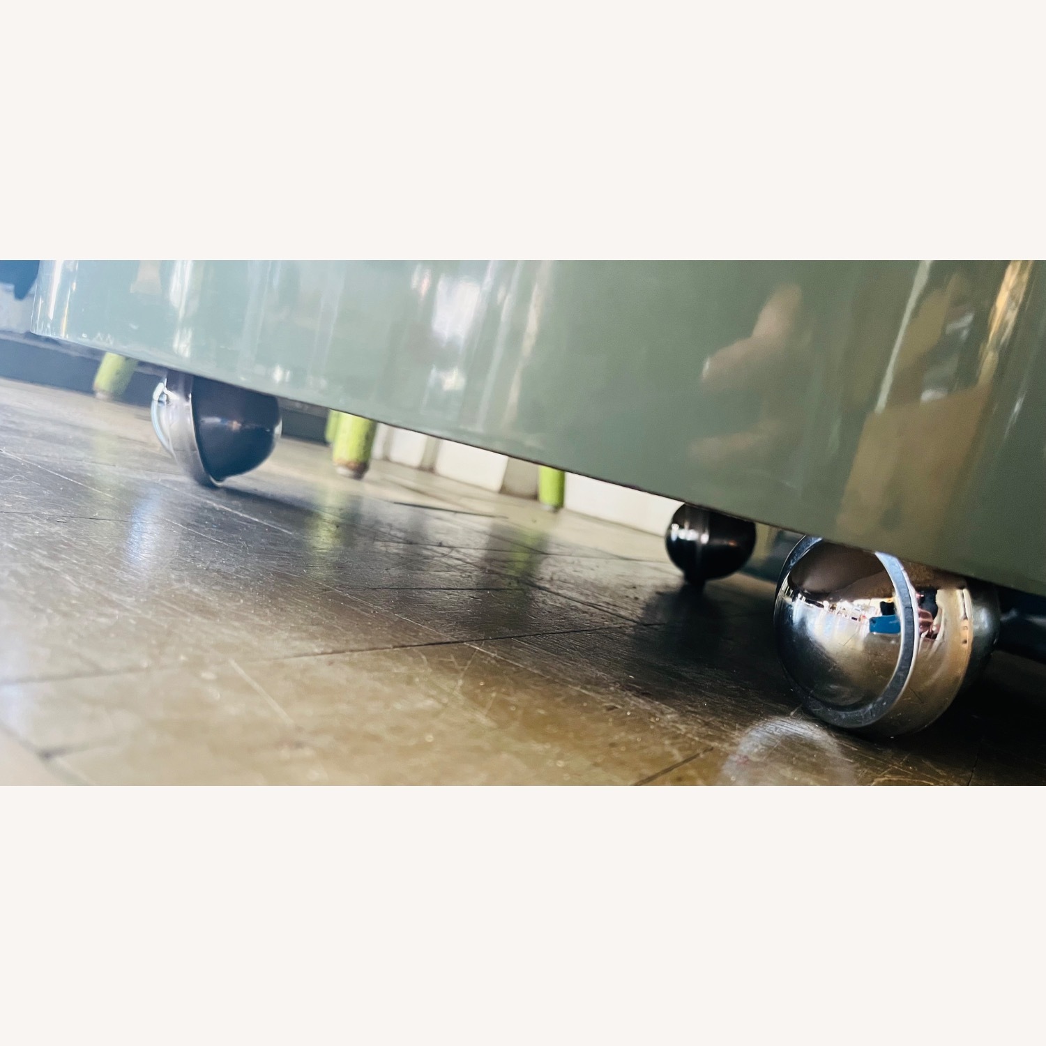 Mid Century Side Tables 70s Drum Laminate Rolling  - image-5