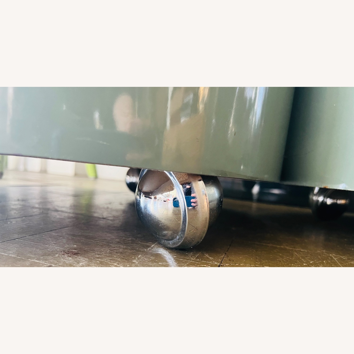 Mid Century Side Tables 70s Drum Laminate Rolling  - image-4