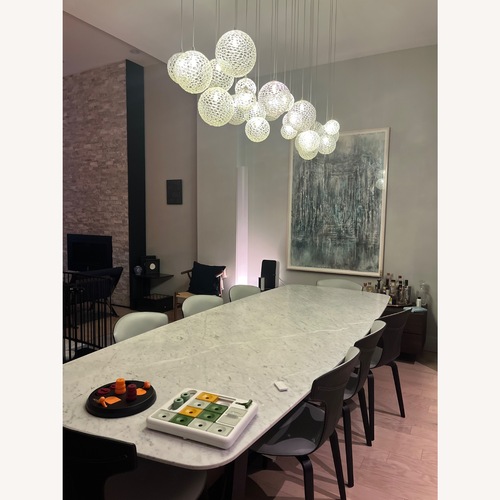 Used Shakuff Chandelier 25 Handblown Glass Pendants for sale on AptDeco