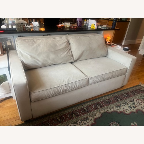 Used West Elm Henry Light Gray Wood 2 Seater Sofa for sale on AptDeco