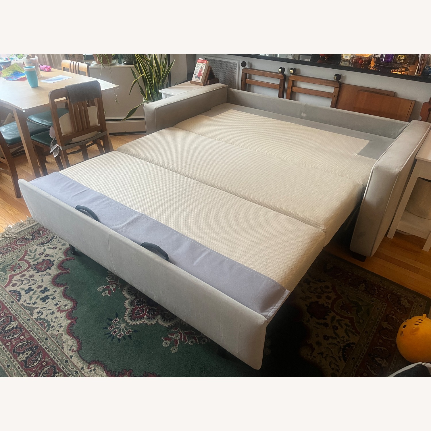 West Elm Henry Light Gray Wood 2 Seater Sofa - image-7