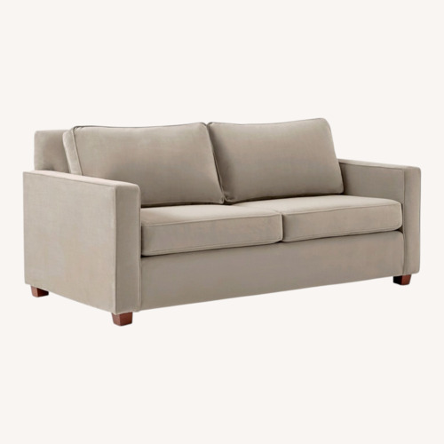 Used West Elm Henry Light Gray Wood 2 Seater Sofa for sale on AptDeco