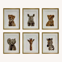 Baby Animal Prints By Jenny Kun Natural Wall Art