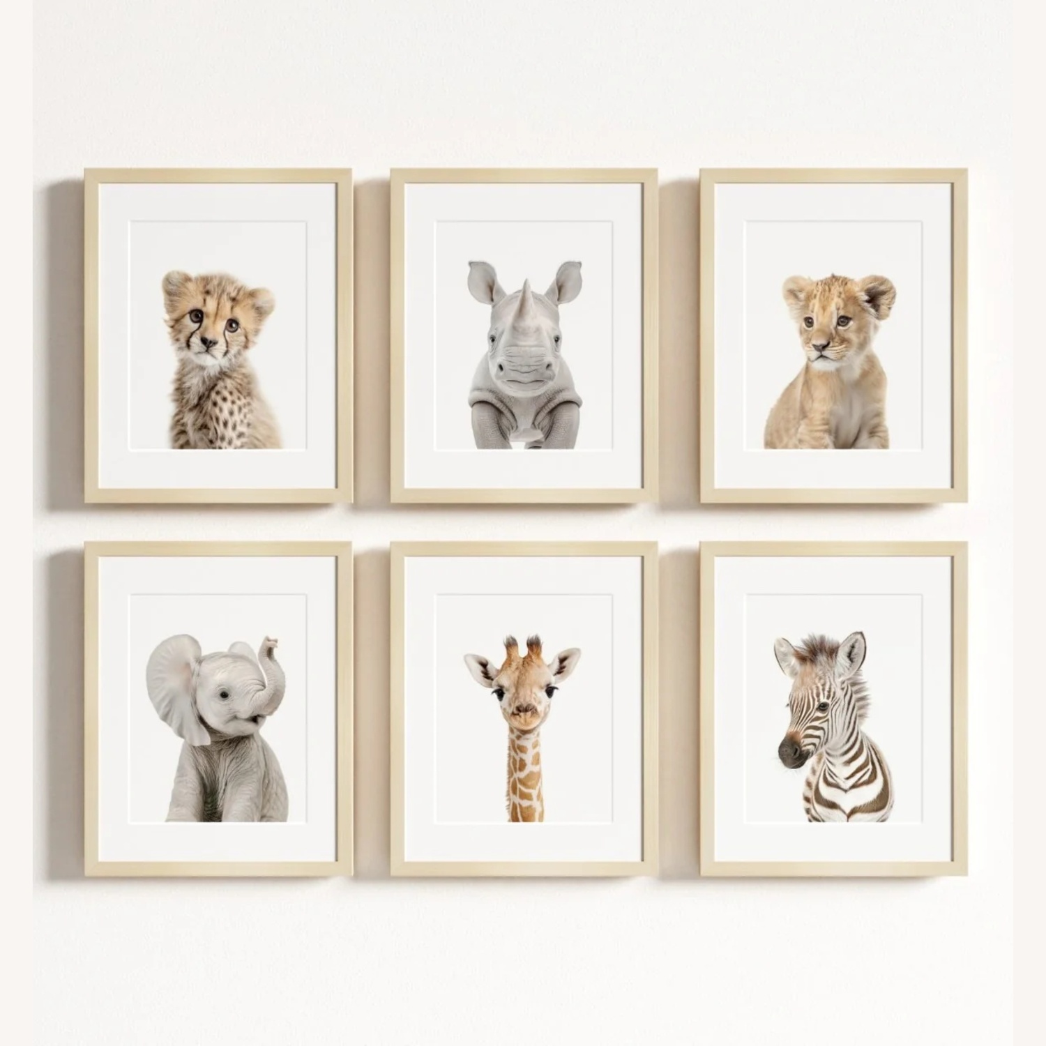 Baby Animal Prints By Jenny Kun Natural Wall Art - image-9