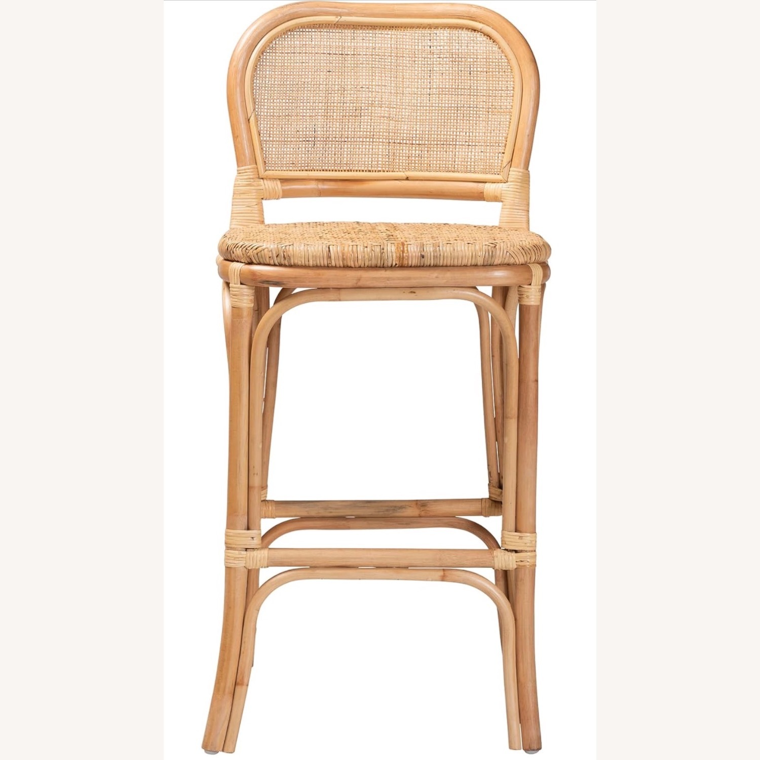 Amazon Natural Rattan Bar Stool Stool - image-1