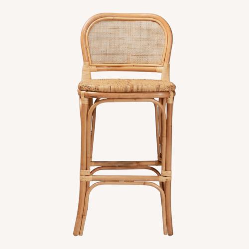 Used Amazon Natural Rattan Bar Stool Stool for sale on AptDeco