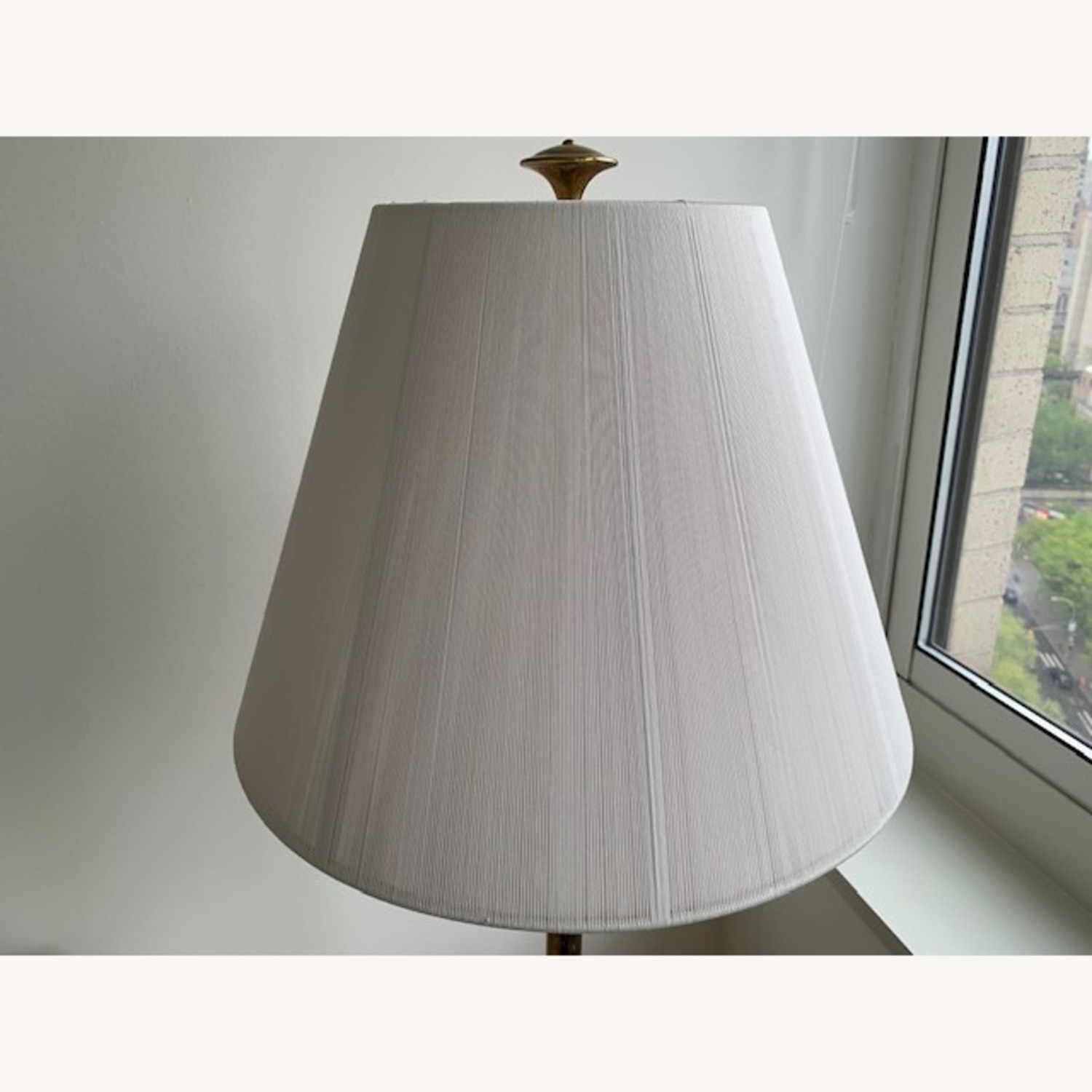 English Castle Brass Candle Floor Lamp - image-5