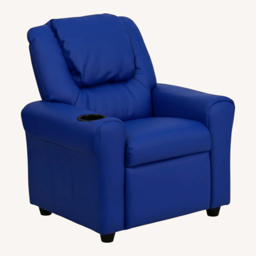 Used Flash Contemporary Kids Blue Faux Leather Recliner for sale on AptDeco
