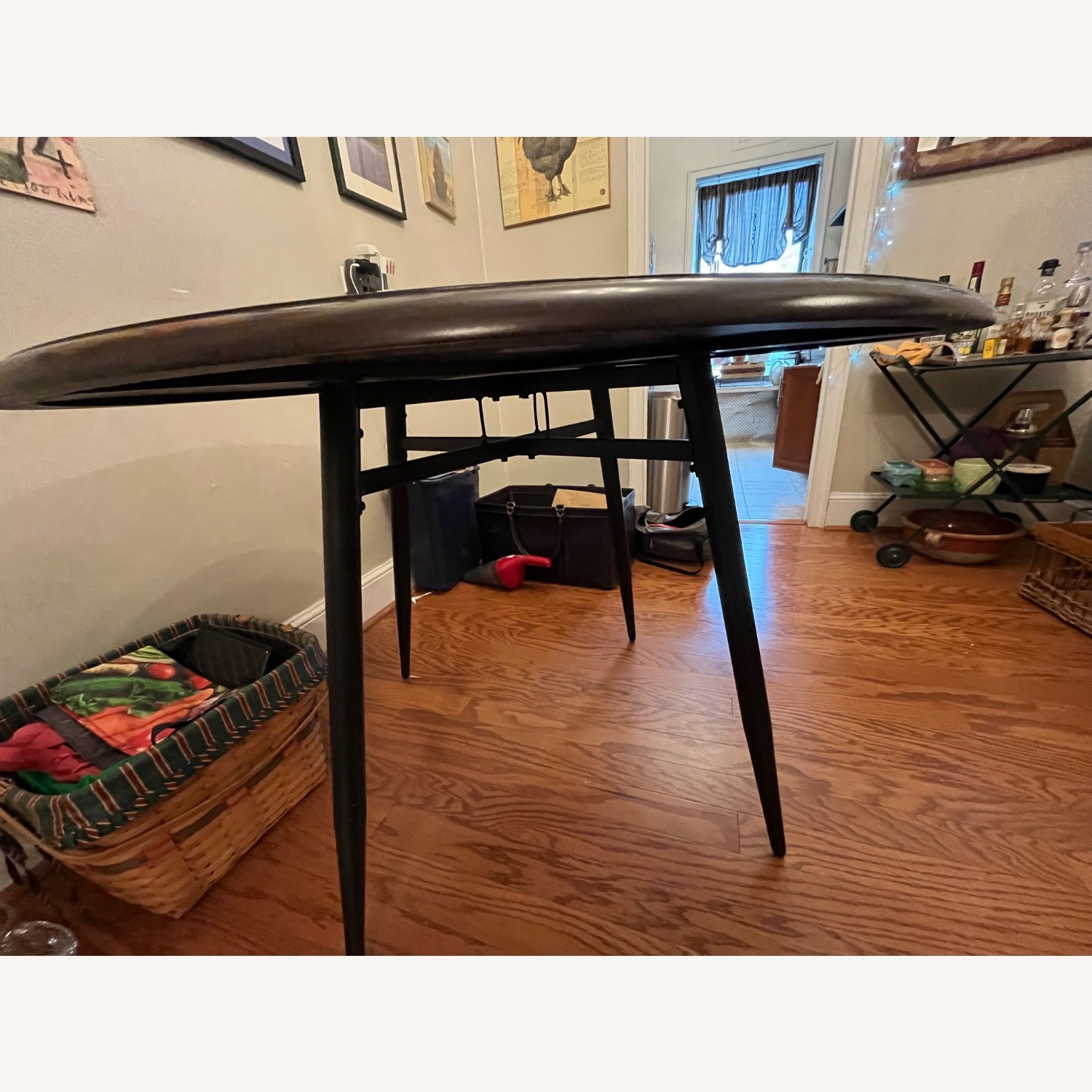 Black Metal Dining Table - image-3