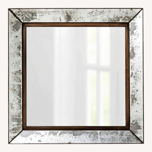 Used Crate & Barrel Dubois Silver Metal Wall Mirror for sale on AptDeco