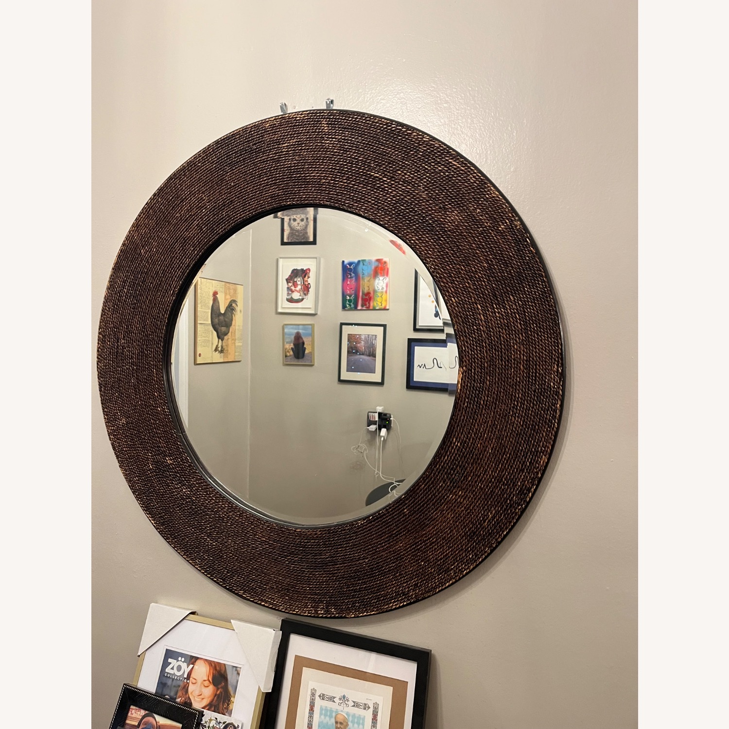 Large Round Mirror  - image-1