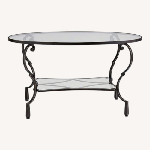 Used Pier 1 Imports Chasca Glass Coffee Table for sale on AptDeco